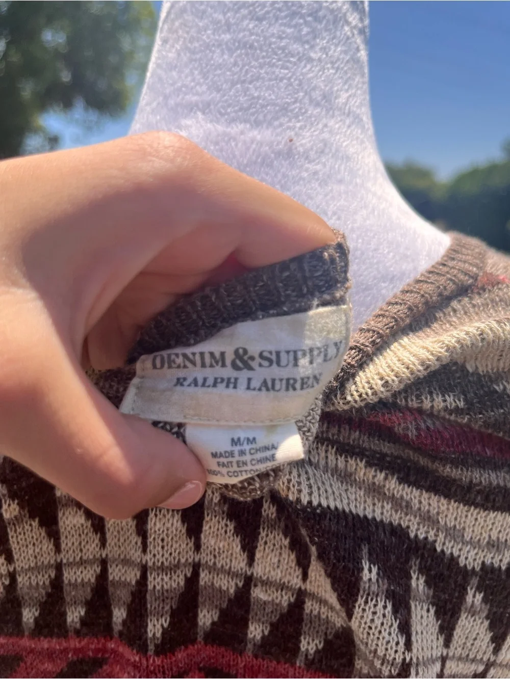 Denim & supply Ralph Lauren lightweight southwestern Aztec inspired pullover